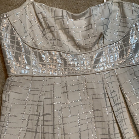 BCBG MaxAzria White/silver fit and flare feminine! - Picture 8 of 15